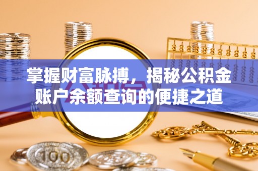 龙凤掌握财富脉搏，揭秘公积金账户余额查询的便捷之道